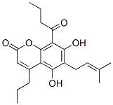 4-Propyl-5,7-dihydroxy-6-(3-methyl-2-butenyl)-8-butyryl-2H-1-benzopyran-2-one