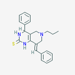 (8E)-4-phenyl-8-(phenylmethylidene)-6-propyl-3,4,5,6,7,8-hexahydropyrido[4,3-d]pyrimidine-2(1H)-thione