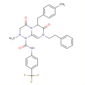 2H-Pyrazino[2,1-c][1,2,4]triazine-1(6H)-carboxamide,hexahydro-2-methyl-6-[(4-methylphenyl)methyl]-4,7-dioxo-8-(2-phenylethyl)-N-[4-(trifluoromethyl)phenyl]-