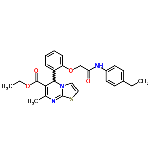 ethyl 5-(2-{2-[(4-ethylphenyl)amino]-2-oxoethoxy}phenyl)-7-methyl-5H-[1,3]thiazolo[3,2-a]pyrimidine-6-carboxylate
