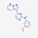 2-Pyrimidinamine, N-(3-methoxyphenyl)-4-pyrazolo[1,5-b]pyridazin-3-yl-