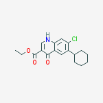 3-Quinolinecarboxylic acid, 7-chloro-6-cyclohexyl-4-hydroxy-, ethyl ester