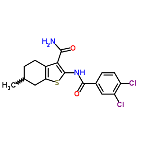 2-{[(3,4-dichlorophenyl)carbonyl]amino}-6-methyl-4,5,6,7-tetrahydro-1-benzothiophene-3-carboxamide