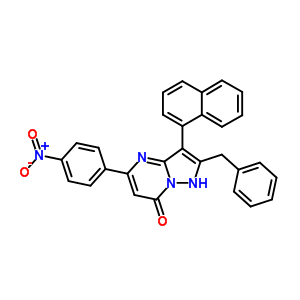 2-benzyl-3-naphthalen-1-yl-5-(4-nitrophenyl)-1h-pyrazolo[1,5-a]pyrimidin-7-one