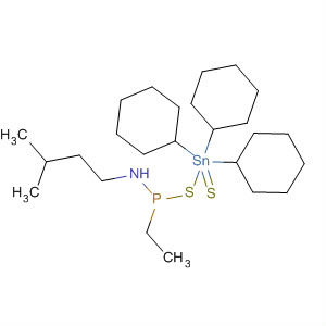 2-Thia-4-aza-3-phospha-1-stannaoctane,1,1,1-tricyclohexyl-3-ethyl-7-methyl-, 3-sulfide