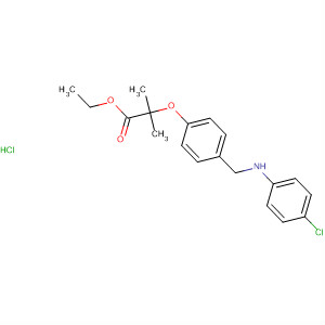 Propanoic acid,2-[4-[[(4-chlorophenyl)amino]methyl]phenoxy]-2-methyl-, ethyl ester,hydrochloride