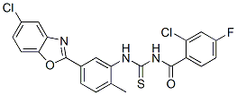 BENZAMIDE, 2-CHLORO-N-[[[5-(5-CHLORO-2-BENZOXAZOLYL)-2-METHYLPHENYL]AMINO]THIOXOMETHYL]-4-FLUORO-