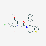 3-chloro-n-(2-methoxyethyl)-2,2-dimethyl-n-[2-oxo-2-(4-phenyl-6,7-dihydro-4h-thieno[3,2-c]pyridin-5-yl)ethyl]propanamide