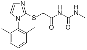 1-Methyl-3-[[[1-(2,6-xylyl)-1H-imidazol-2-yl]thio]acetyl]urea