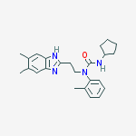 UREA, N-CYCLOPENTYL-N-[2-(5,6-DIMETHYL-1H-BENZIMIDAZOL-2-YL)ETHYL]-N-(2-METHYLPHENYL)-
