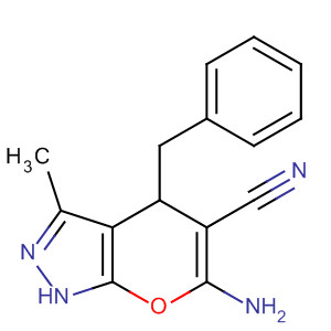 Pyrano[2,3-c]pyrazole-5-carbonitrile,6-amino-1,4-dihydro-3-methyl-4-(phenylmethyl)-