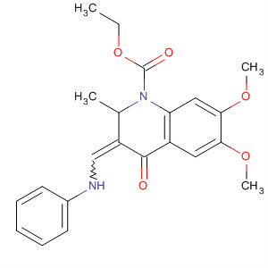 1(2H)-Quinolinecarboxylic acid,3,4-dihydro-6,7-dimethoxy-2-methyl-4-oxo-3-[(phenylamino)methylene]-,ethyl ester