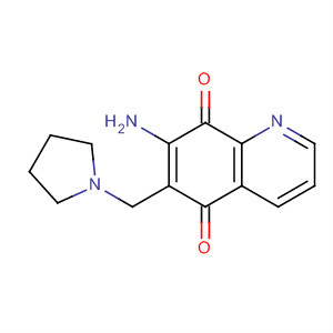 5,8-Quinolinedione, 7-amino-6-(1-pyrrolidinylmethyl)-