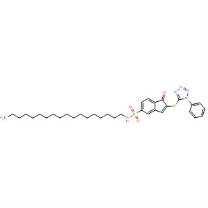 1H-Indene-5-sulfonamide,2,3-dihydro-N-octadecyl-1-oxo-2-[(1-phenyl-1H-tetrazol-5-yl)thio]-
