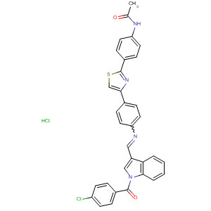 Acetamide,N-[4-[4-[4-[[[1-(4-chlorobenzoyl)-1H-indol-3-yl]methylene]amino]phenyl]-2-thiazolyl]phenyl]-, monohydrochloride