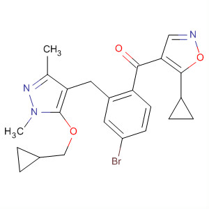 Methanone,
[4-bromo-2-[[5-(cyclopropylmethoxy)-1,3-dimethyl-1H-pyrazol-4-yl]meth
yl]phenyl](5-cyclopropyl-4-isoxazolyl)-