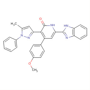 2(1H)-Pyridinone,6-(1H-benzimidazol-2-yl)-4-(4-methoxyphenyl)-3-(5-methyl-1-phenyl-1H-pyrazol-3-yl)-