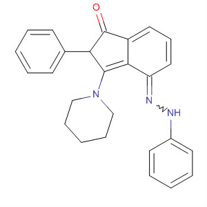 1H-Inden-1-one, 2-phenyl-3-(1-piperidinyl)-, phenylhydrazone