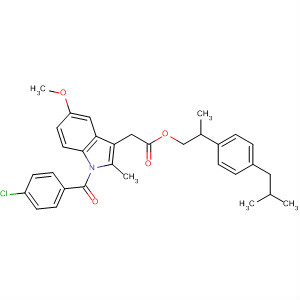 1H-Indole-3-acetic acid, 1-(4-chlorobenzoyl)-5-methoxy-2-methyl-,2-[4-(2-methylpropyl)phenyl]propyl ester