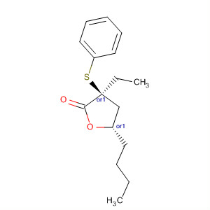 2(3H)-Furanone, 5-butyl-3-ethyldihydro-3-(phenylthio)-, trans-