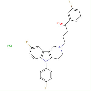 1-Butanone,4-[8-fluoro-5-(4-fluorophenyl)-1,3,4,5-tetrahydro-2H-pyrido[4,3-b]indol-2-yl]-1-(3-fluorophenyl)-, monohydrochloride