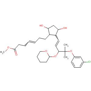4-Heptenoic acid,7-[2-[4-(3-chlorophenoxy)-4-methyl-3-[(tetrahydro-2H-pyran-2-yl)oxy]-1-pentenyl]-3,5-dihydroxycyclopentyl]-, methyl ester