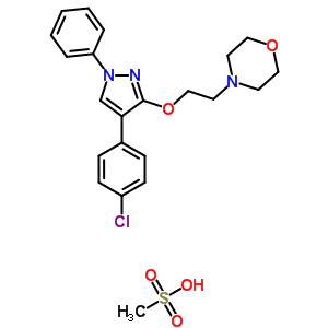 4-(2-{[4-(4-chlorophenyl)-1-phenyl-1H-pyrazol-3-yl]oxy}ethyl)morpholine methanesulfonate