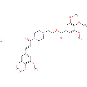 Benzoic acid, 3,4,5-trimethoxy-,2-[4-[1-oxo-3-(3,4,5-trimethoxyphenyl)-2-propenyl]-1-piperazinyl]ethylester, monohydrochloride