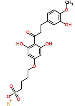 potassium 4-{3,5-dihydroxy-4-[3-(3-hydroxy-4-methoxyphenyl)propanoyl]phenoxy}butane-1-sulfonate