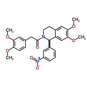 2-[(3,4-dimethoxyphenyl)acetyl]-6,7-dimethoxy-1-(3-nitrophenyl)-1,2,3,4-tetrahydroisoquinoline