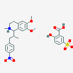 6,7-DIMETHOXY-2-METHYL-1-(A-METHYL-4-NITRO)PHENETHYL-1,2,3,4-TETRAHYDROISOQUINOLINE,HYDROGEN SULFOSALICYLATE
