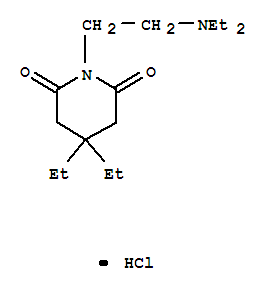 1-[2-(diethylamino)ethyl]-4,4-diethylpiperidine-2,6-dione hydrochloride (1:1)
