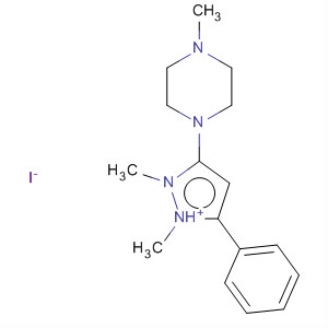 1H-Pyrazolium, 1,2-dimethyl-3-(4-methyl-1-piperazinyl)-5-phenyl-,iodide