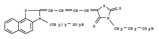 3-Thiazolidinepropanoicacid,4-oxo-5-[4-[3-(3-sulfopropyl)naphtho[2,1-d]thiazol-2(3H)-ylidene]-2-buten-1-ylidene]-2-thioxo-
