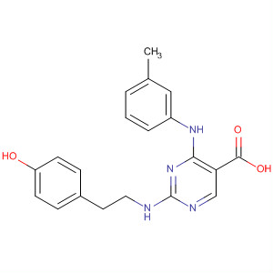 5-Pyrimidinecarboxylic acid,2-[[2-(4-hydroxyphenyl)ethyl]amino]-4-[(3-methylphenyl)amino]-