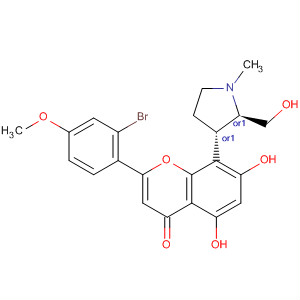 4H-1-Benzopyran-4-one,2-(2-bromo-4-methoxyphenyl)-5,7-dihydroxy-8-[(2R,3S)-2-(hydroxymethyl)-1-methyl-3-pyrrolidinyl]-, rel-