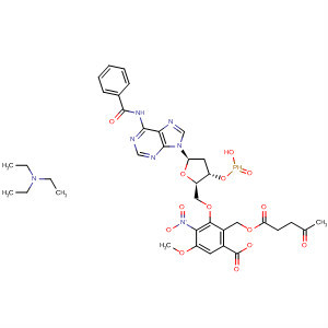 Adenosine, 2'-deoxy-N-benzoyl-,5'-[2-[[(1,4-dioxopentyl)oxy]methyl]-5-methoxy-4-nitrobenzoate]3'-(hydrogen phosphonate), compd. with N,N-diethylethanamine (1:1)