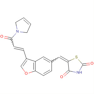 1H-Pyrrole,1-[3-[5-[(2,4-dioxo-5-thiazolidinylidene)methyl]-3-benzofuranyl]-1-oxo-2-propenyl]-2,5-dihydro-
