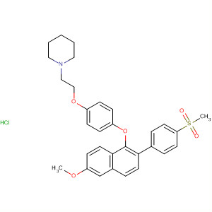Piperidine,1-[2-[4-[[6-methoxy-2-[4-(methylsulfonyl)phenyl]-1-naphthalenyl]oxy]phenoxy]ethyl]-, hydrochloride