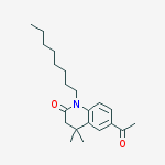 2(1H)-Quinolinone, 6-acetyl-3,4-dihydro-4,4-dimethyl-1-octyl-
