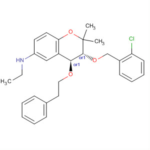 2H-1-Benzopyran-6-amine,3-[(2-chlorophenyl)methoxy]-N-ethyl-3,4-dihydro-2,2-dimethyl-4-(2-phenylethoxy)-, (3R,4S)-rel-