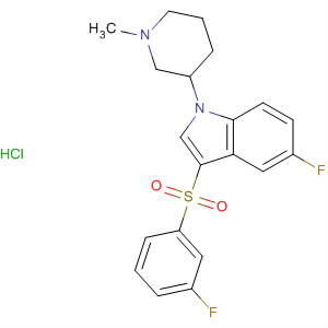 1H-Indole,5-fluoro-3-[(3-fluorophenyl)sulfonyl]-1-(1-methyl-3-piperidinyl)-,monohydrochloride