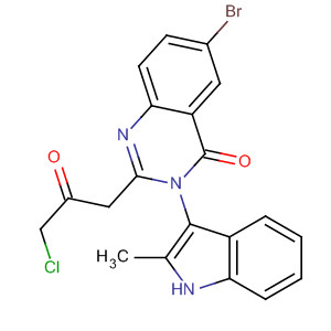 4(3H)-Quinazolinone,6-bromo-2-(3-chloro-2-oxopropyl)-3-(2-methyl-1H-indol-3-yl)-
