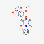 (5E)-1-(2,4-dimethylphenyl)-5-[(3-ethoxy-4-hydroxy-5-nitrophenyl)methylidene]pyrimidine-2,4,6(1H,3H,5H)-trione