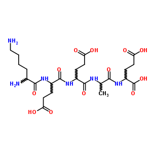 lysyl-alpha-glutamyl-alpha-glutamylalanylglutamic acid