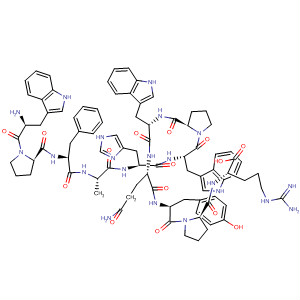 L-Arginine,L-tryptophyl-L-prolyl-L-phenylalanyl-L-alanyl-L-histidyl-L-tryptophyl-L-prolyl-L-tryptophyl-L-glutaminyl-L-tyrosyl-L-prolyl-