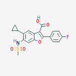 3-BENZOFURANCARBOXYLIC ACID, 5-CYCLOPROPYL-2-(4-FLUOROPHENYL)-6-[(METHYLSULFONYL)AMINO]-