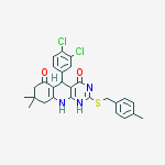 5-(3,4-dichlorophenyl)-8,8-dimethyl-2-[(4-methylbenzyl)sulfanyl]-5,8,9,10-tetrahydropyrimido[4,5-b]quinoline-4,6(1H,7H)-dione