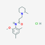 1-Piperidinepropanamide, N-(2-methoxy-4,6-dimethylphenyl)-2-methyl-, monohydrochloride