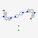9-methoxy-2-(2-{1'-[2-(10-methoxy-7-methyl-7H-pyrido[4,3-c]carbazol-2-ium-2-yl)ethyl]-4,4'-bipiperidin-1-yl}ethyl)-7-methyl-7H-pyrido[4,3-c]carbazol-2-ium dichloride